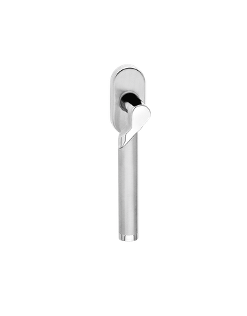 Fenstergriff F384 links mit 4-fach Rst. Chrom/Edelst.matt - Karcher Design