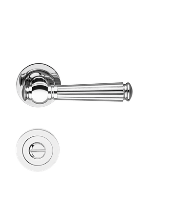 Drücker-Rosettengarnitur Schöntal R260 BAD Chrom poliert TS 38-45mm - Karcher Design