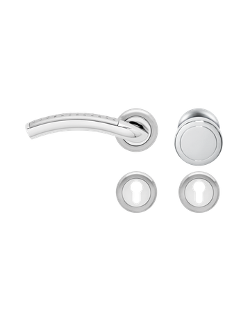 Wechsel-Rosettengarnitur Phönix R40 PZ Chrom/Nickelmatt links TS 39-48mm - Karcher Design