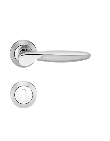 Drücker-Rosettengarnitur Orlando R42 BB Chrom/Chrommatt TS 38-48mm - Karcher Design