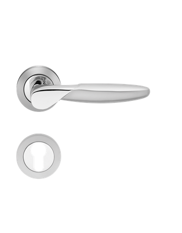 Drücker-Rosettengarnitur Orlando R42 PZ Chrom/Chrommatt TS 38-48mm - Karcher Design
