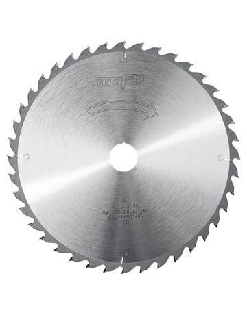 Sägeblatt-HM 250 x 1,8/2,8 x 30 mm, Z 40, WZ, für universellen Einsatz - Mafell