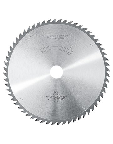 Sägeblatt-HM 250 x 1,8/2,8 x 30 mm, Z 60, WZ, für Feinschnitte - Mafell