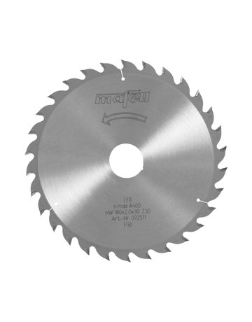 Sägeblatt-HM 180 x 1,4/2,0 x 30 mm, Z 30, WZ, für universellen Einsatz in Holz - Mafell