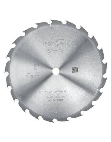 Sägeblatt-HM 450 x 2,5/4,2 x 30 mm, Z 20, WZ, für universellen Einsatz in Holz - Mafell
