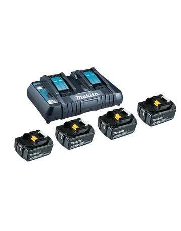 Power Source Kit Li 18,0V 5Ah inkl. DoppelLadegerät & 4 Akkus im Kar. - Makita