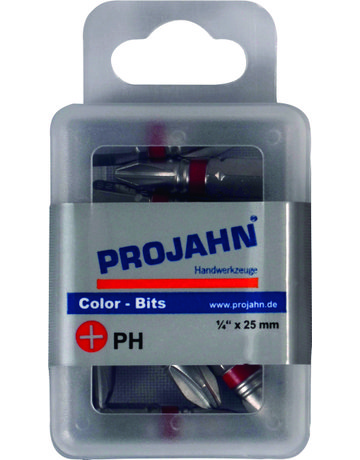 1/4" markierter Bit Phillips Nr 2. 10er Pack L25 mm - PROJAHN
