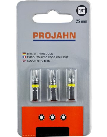 1/4" markierter Bit TX T20 3er Pack L25 mm - PROJAHN