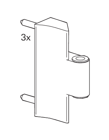 Faltschiebetür-Rahmenlager, Patio Fold, Gr. 21, DL-R, Aluminium, silber, pulverbeschichtet - Roto
