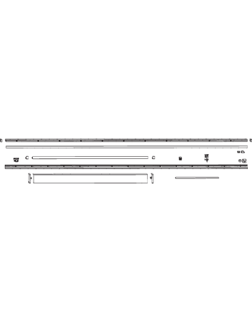 PSK-Schienenset, Gr. 1450, Patio Alversa, ALU, verkehrsweiß, pulverbeschichtet - Roto