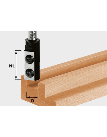 Wendepl.Nutfräser HW D16/30 S 8 - Festool