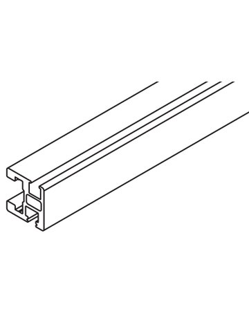 Glas-Rahmenprofil Alu L=6000 mm - Hawa