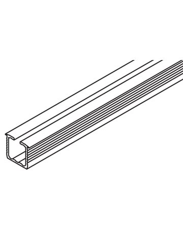Regal Einfachlaufschiene Alu eloxiert L= 3500 mm zum Kleben - Hawa