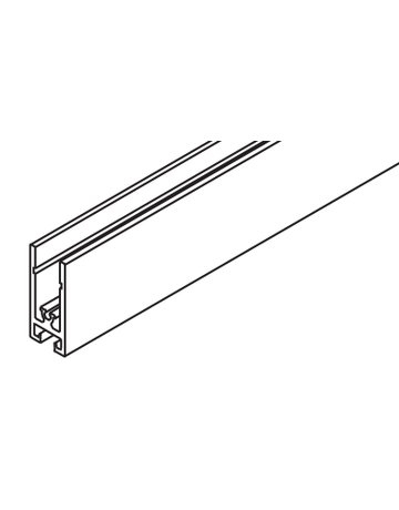 Rahmenprofil horizontal Alu eloxiert L = 6000 mm - Hawa