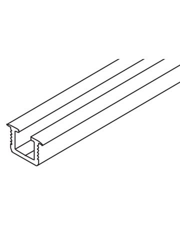 Einfachlaufschiene Alu eloxiert L = 6000 mm - Hawa