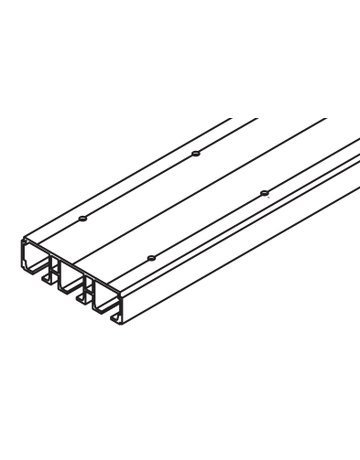 Dreifachlaufschiene Alu eloxiert L = 6000 mm - Hawa