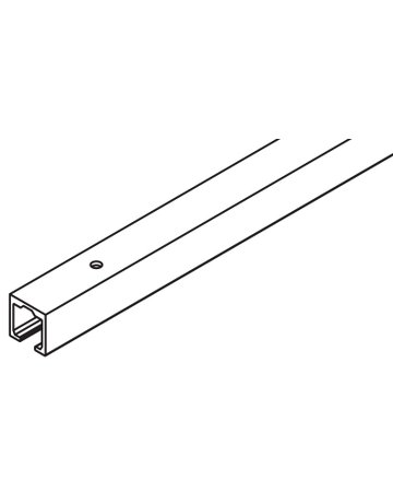 Clipo Einfachlaufschiene Alu eloxiert L = 2500 mm zum Schrauben - Hawa