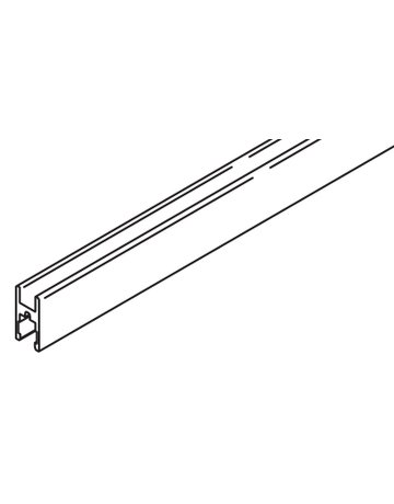 Clipo Glasfixierungsprofil Alu L = 2500 mm - Hawa