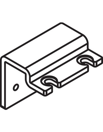 Adapter, für Dämpfeinzug, Aussentüre oben, Stahl, verzinkt - Hawa