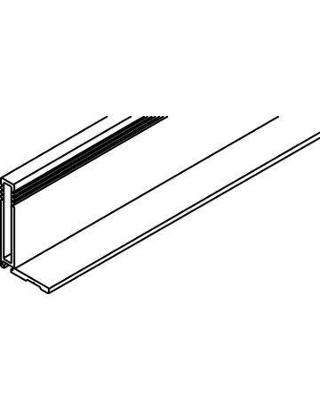 Griffleiste gelocht Alu eloxiert L = 6000 mm - Hawa