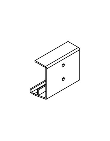 Clip-Teil, Alu, gelocht, für Holzblende - Hawa