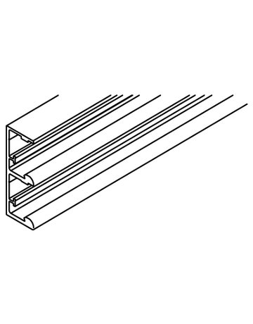 Combino Doppellaufschiene Alu eloxiert L = 2500 mm - Hawa