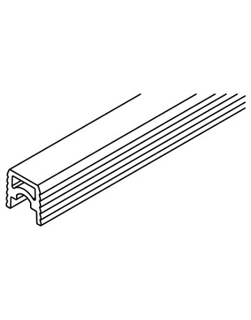 Combino Führungsschiene Kunststoff Grau zum Kleben, L = 2500 mm - Hawa