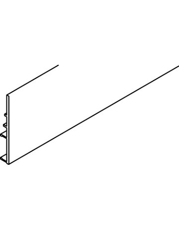 Blendenprofil Laufschiene, Alu eloxiert L = 4000 mm - Hawa