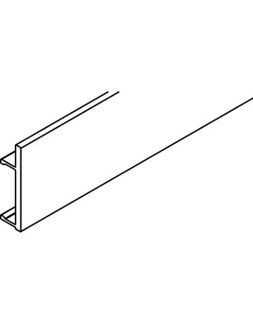 Blendenprofil Führungsschiene, Alu eloxiert L = 4000 mm - Hawa