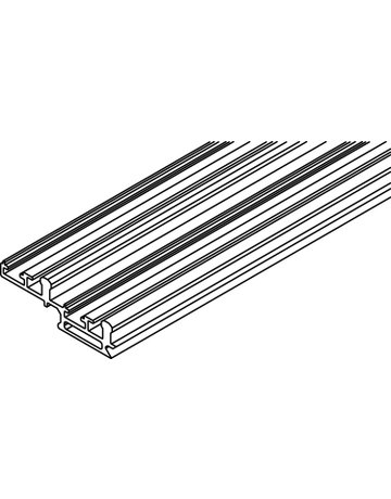 Combino Doppellaufschiene Alu eloxiert L = 4000 mm - Hawa