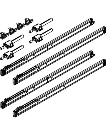 Dämpfeinzug Combino 80 H FS 65-80 kg, 4 Stück - Hawa