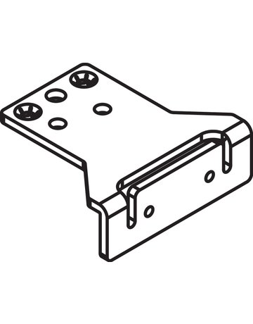 Adapter, für Dämpfeinzug, Aussentüre oben, Stahl verzinkt - Hawa