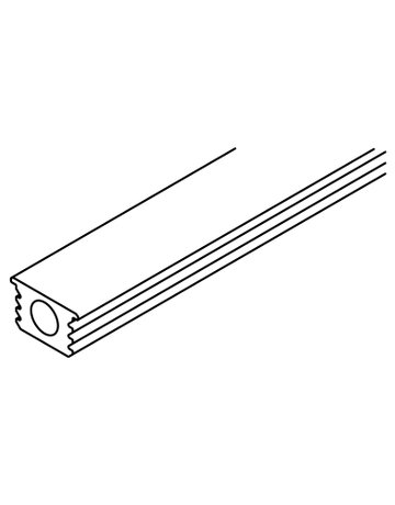 Spannprofil, Alu, schwarz eloxiert L = 2063 mm - Hawa