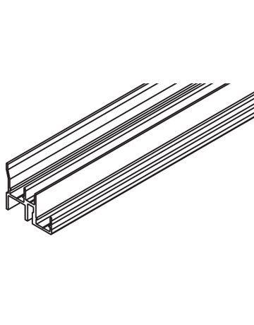 Doppelführungsschiene Alu gelocht L = 2500 mm ( zum Schrauben ) - Hawa