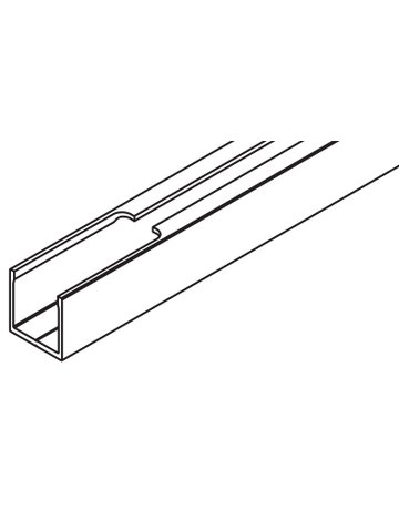 Laufschiene Porta 60/100 Alu eloxiert gelocht, mit Montageöffnung, L= 2500 mm - Hawa