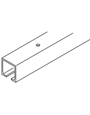 Porta 300 Einfachlaufschiene Alu L = 6000 mm - Hawa