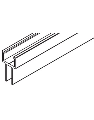Trag- Glashalteprofil LM 6500mm unelox. ungebohrt (Glas bis 16mm) - Hawa