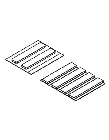 Gleitelemente-Set à 6 Stk für 8mm Glas selbstklebend - Hawa