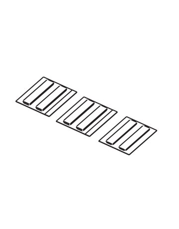 Gleitelemente-Set à 6 Stk für 10mm Glas selbstklebend - Hawa