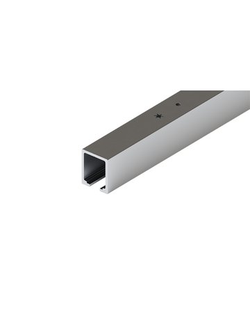 Laufschiene LM 4000 mm, Edelstahl-Effekt gebürstet, gebohrt (Typ Junior 80) - Hawa