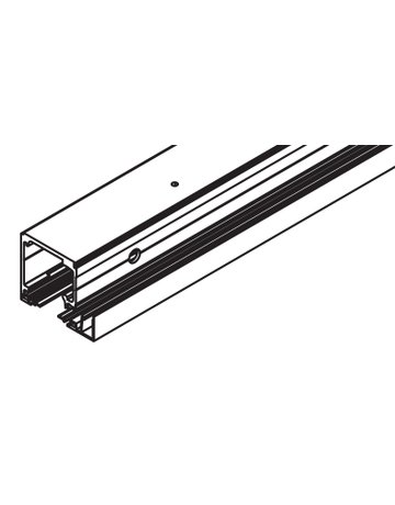 Laufschienen-Set gebohrt LM edelstahleffekt gebür. L = 2500 mm - Hawa