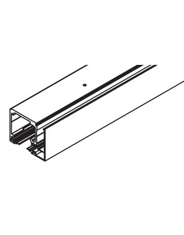 Laufschienen-Set gebohrt LM edelstahleffekt gebür. L = 2500 mm - Hawa