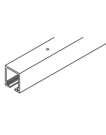 Laufschiene LM 3000 mm farblos, eloxiert, gebohrt (Junior 160) - Hawa
