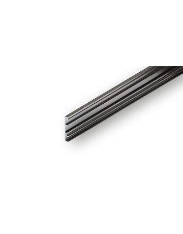 Clip-Blende Junior 80/100 B zu Laufschiene Alu, eloxiert, L= 3000 mm - Hawa