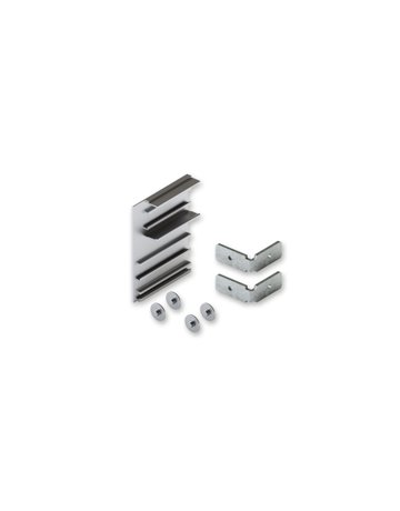 Blendenendstück-Set Junior 80/100 Z links, 59 mm, eloxiert - Hawa