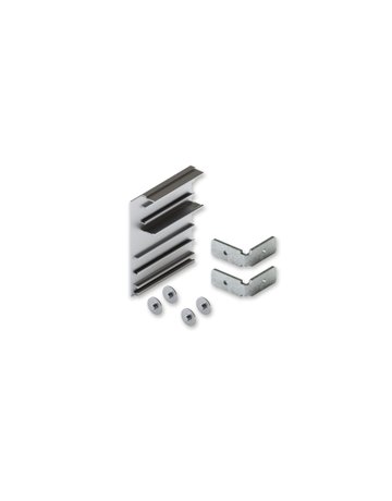 Blendenendstück-Set Junior 80/100 Z links, 66 mm, eloxiert - Hawa