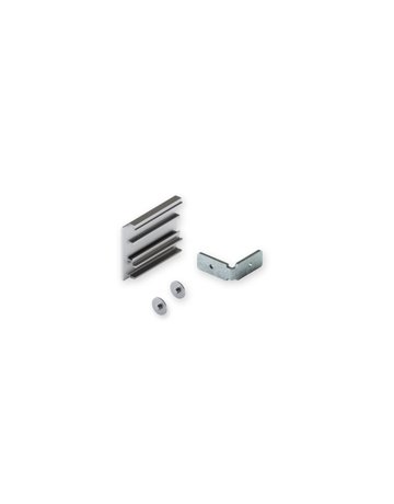 Blendenendstück-Set Junior 80/100 B links, 53 mm, eloxiert - Hawa