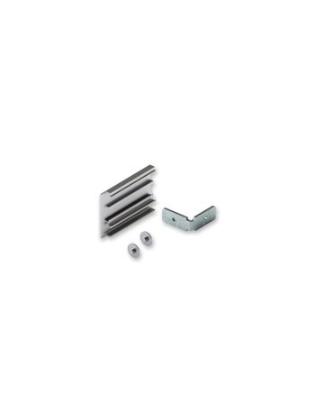 Blendenendstück-Set Junior 80/100 B links, 60 mm, eloxiert - Hawa