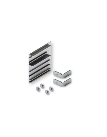 Junior 80/100 Z Blendenendstück-Set 79 mm rechts LM eloxiert - Hawa