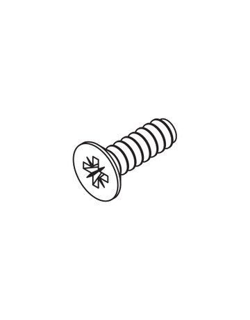 Gewindefurchende Senkschraube M 4x8 mm, Stahl, verzinkt - Hawa